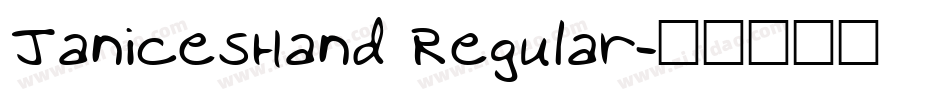 JanicesHand Regular字体转换